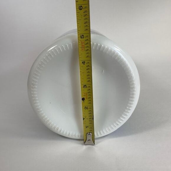 Lillian Vernon Milk Glass Water Jug 1980s Painted Lake Mountains Sailboats VTG - Picture 11 of 16